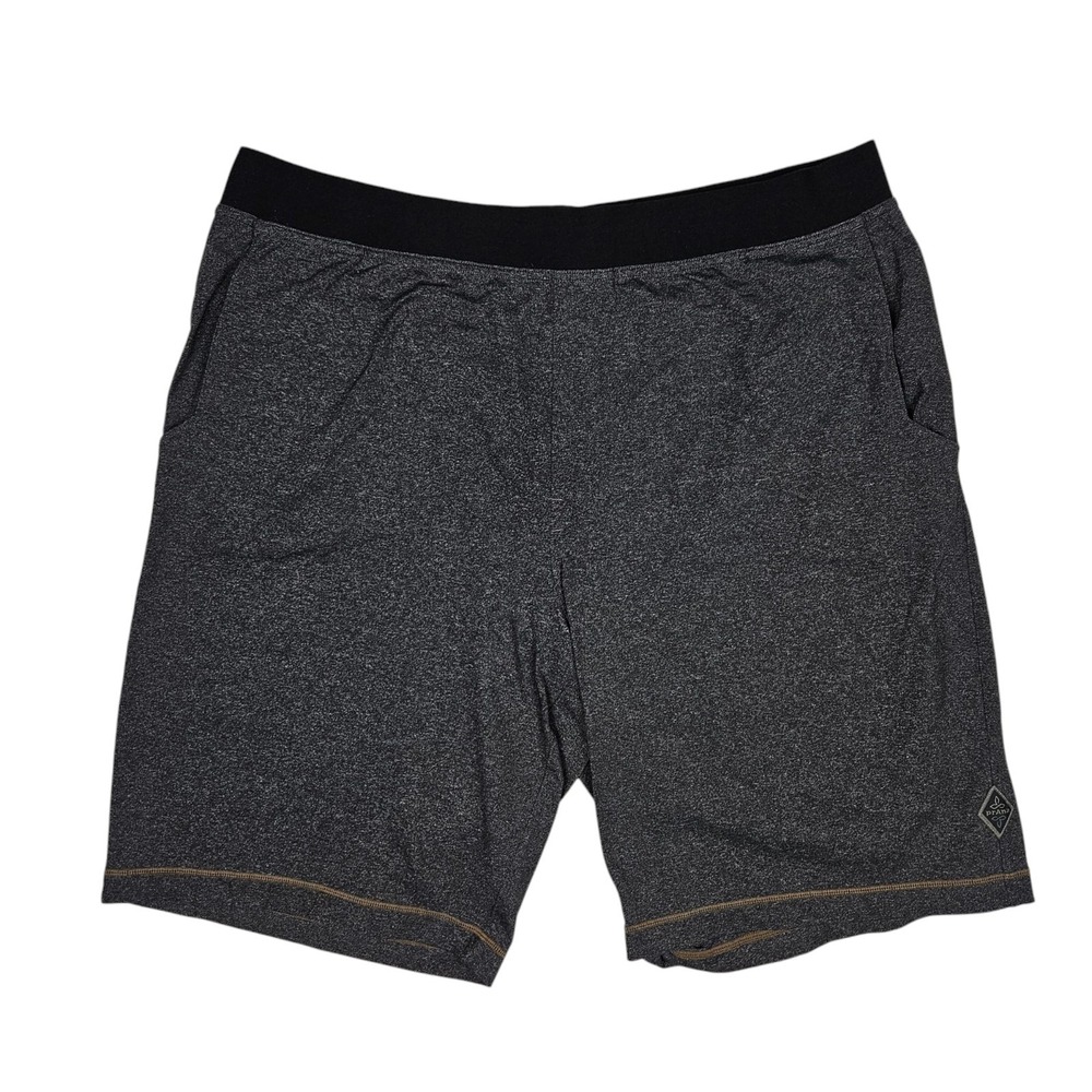 PrAna (Mens XL) Shorts Gray Hiking Athletic Stretch‎ Elastic Waist 10" Inseam